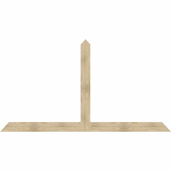 Ekena Millwork Portland Rough Sawn Timber Gable Bracket, Douglas Fir, 108"W x 58"H x 2"D x 6"F, 13/12 Pitch GBW108X58X0206POR00RDF - main